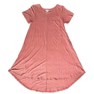 𝅺lularoe Heathered Pink Carly Dress